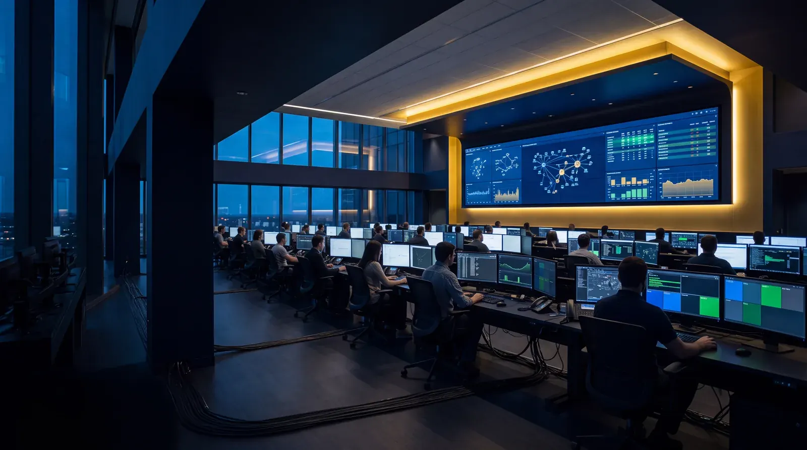 Managed services NOC service floor